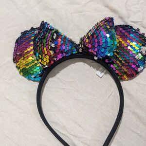 Disney Multicolor Sequin Mouse Ears Headband